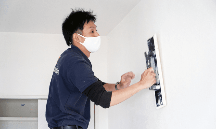 施工風景 スピードが張替の3倍